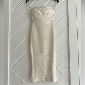 Herve Leger Strapless Bandage Dress